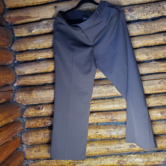 Jones New York Collection Petite Wide Leg Brown Dress Pants / Trousers Size 12P - Picture 5 of 6